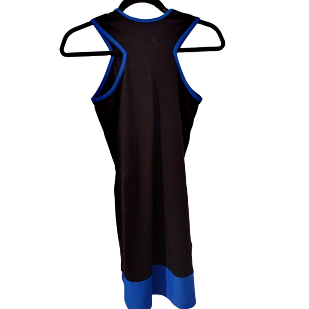 Limedrop Vintage Bodycon black and blue Mini dress Size 8 - Picture 3 of 9